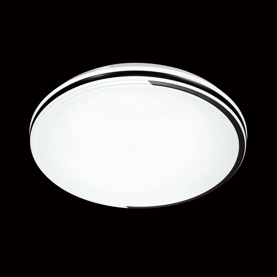 Светильник 3057/EL PALE SN 012 пластик/белый/черный LED 72Вт 3000-6000К D480 IP43 пульт ДУ KEPA*