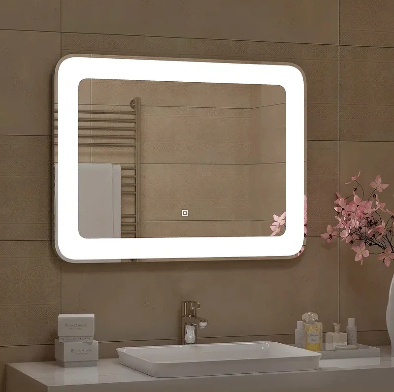 Зеркало Continent Velvette LED, 900x700 с Led подсветкой и сенсорным выключателем