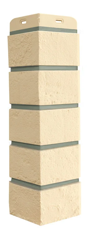 Угол наружный Grandline бежевый со швом RAL 7006 (Состаренный кирпич Design) 0,12*0,39 м