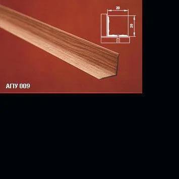 Порог АПУ 009 алюминиевый 2700*20*20 мм угловой внутренний (08 черный)