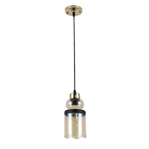 Люстра подвес 30109/1GD AMB+BK