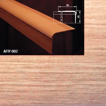 Порог АПУ 002 алюминиевый 2700*55*43 мм угловой (33 ясень)