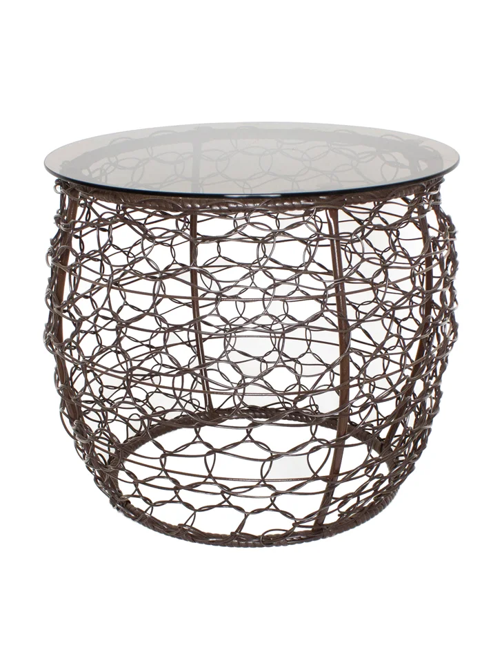 Стол журнальный Бочонок 60 см, коричневый