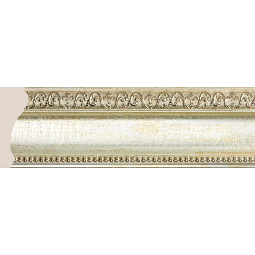 Багет интерьерный COSCA, "Антик", Плинтус потолочный 50, "Серебро" 2500 мм/28 арт.151-281