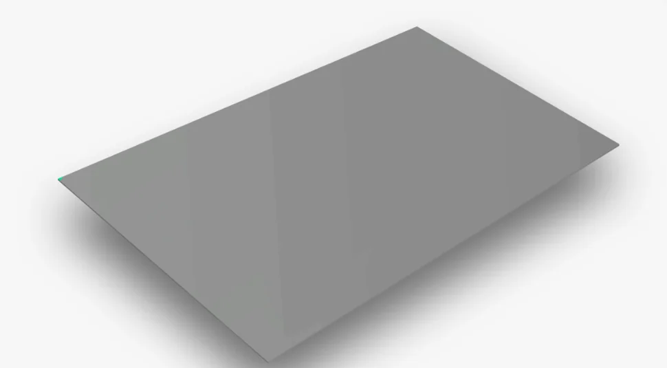 Плоский лист Corundum50 RAL 7004 (сигнально-серый), 0.5 мм, 1.25*2м (В пленке)