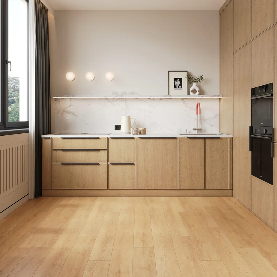 Плитка каменно-полимерная SPC FLOORWOOD Residence 43 класс Дуб Веларус натуральный 1220*180*5 мм, арт.6248(с фаской)