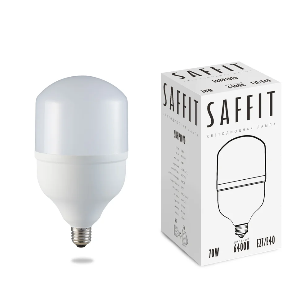 Лампа светодиодная 70W E27-E40 230V 6400K (дневной) SAFFIT, SBHP1070