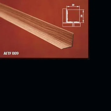 Порог АПУ 009 алюминиевый 1350*20*20 мм угловой внутренний (08 черный)