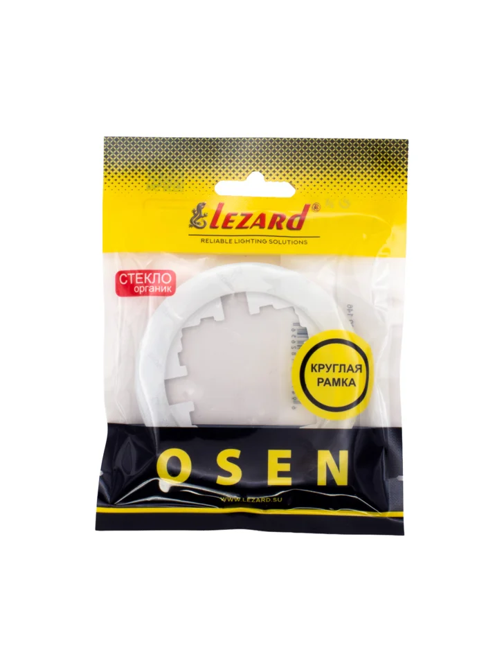 Рамка одноместная горизонтальная Lezard OSEN акриловая черная Рамка одноместная горизонтальная Lezard OSEN акриловая черная