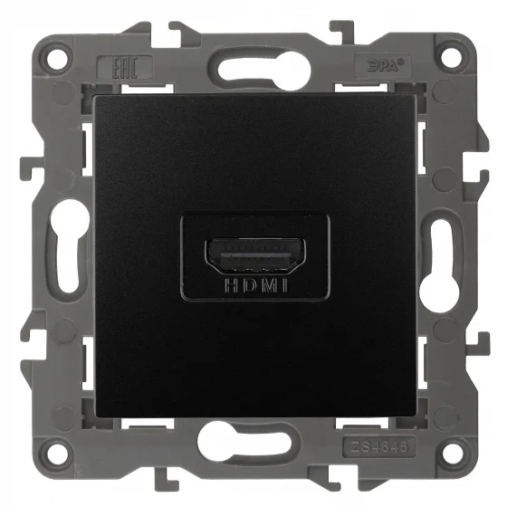 Розетка HDMI Эра22 Elegance антрацит, арт.14-3114-05
