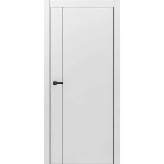 Дверь ДВЕРИ РЕГИОНОВ SILK-5 глухая светло серый матовый, 80 ПЭТ (кромка ABS черная)