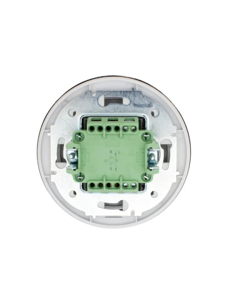 Рамка одноместная горизонтальная Lezard OSEN акриловая белая круглая Рамка одноместная горизонтальная Lezard OSEN акриловая белая круглая