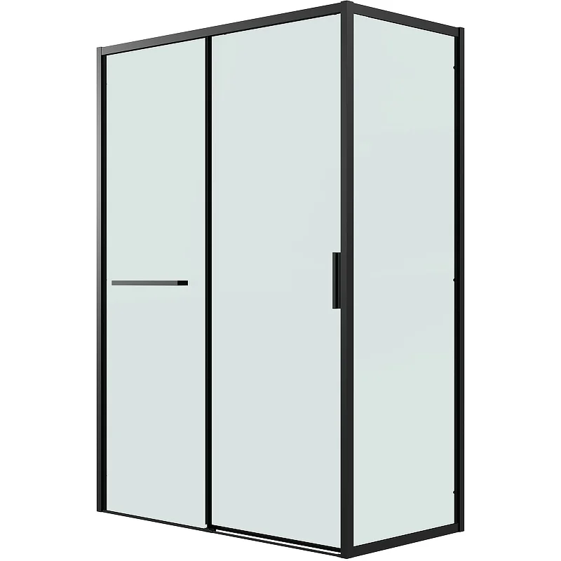 Ограждение душевое Grossman Style 100.K33.05.100.21.00-200.K33.05.90.21.00 (100х90х195) раздвижная,черный матовый,стекло прозрачное,2 места