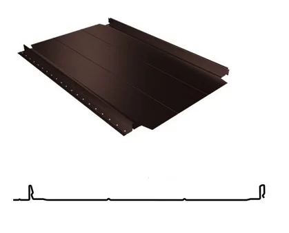 Фальц Smart Pro Stynergy Стальной бархат RAL **(Тип), 0.5мм, узкое ребро жесткости 0.521*м2