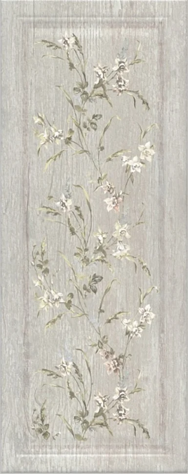 Плитка KERAMA MARAZZI Кантри Шик серый панель декорированный 20х50х8 арт.7189