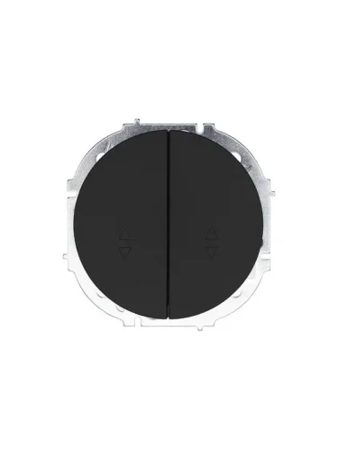 Выключатель двухклавишный СП Lezard OSEN проходной чёрный бархат