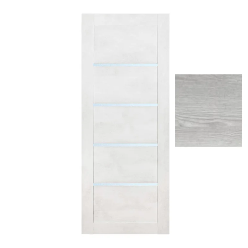 Дверь ТЕРРИ №101 Лофт Ривьера, частичное стекло 90, еврошпон