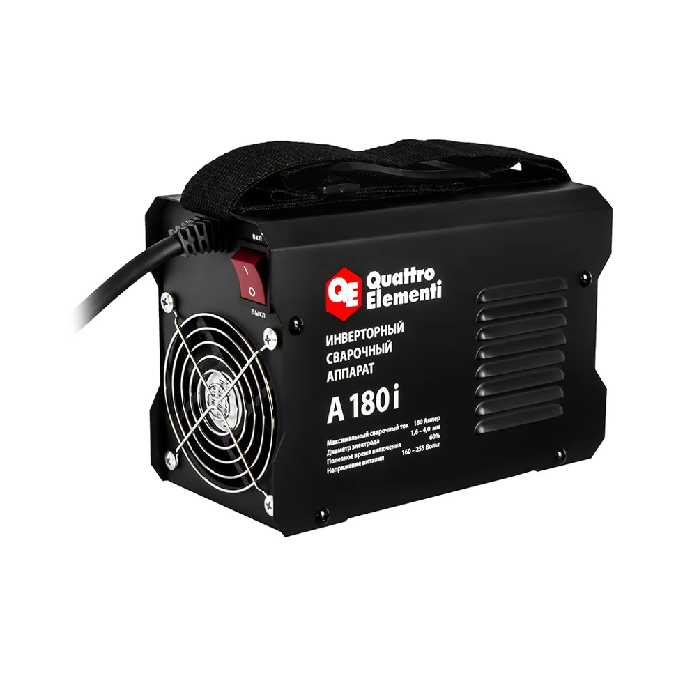 Сварочный аппарат QUATTRO ELEMENTI A 180i (180 А, электроды до 4.0 мм, дисплей) Сварочный аппарат QUATTRO ELEMENTI A 180i (180 А, электроды до 4.0 мм, дисплей)