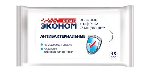 Влажные салфетки Эконом smart №15 влажные салфетки антибактериальные