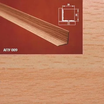 Порог АПУ 009 алюминиевый 1350*20*20 мм угловой внутренний (11 бук)