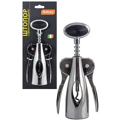 Штопор MALLONY MODERNO с прорезиненной ручкой Штопор MALLONY MODERNO с прорезиненной ручкой