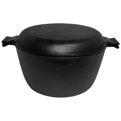 Кастрюля чугунная с крышкой-сковородкой Mallony CC-20/30, объем: кастрюля 2,2 л/крышка-0,8 л Кастрюля чугунная с крышкой-сковородкой Mallony CC-20/30, объем: кастрюля 2,2 л/крышка-0,8 л