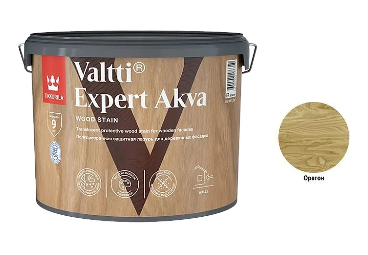 Антисептик лессирующий Tikkurila VALTTI EXPERT AKVA 9л орегон