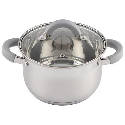 Кастрюля MALLONY Felicità из нержавеющей стали с крышкой 2,9л Кастрюля MALLONY Felicità из нержавеющей стали с крышкой 2,9л