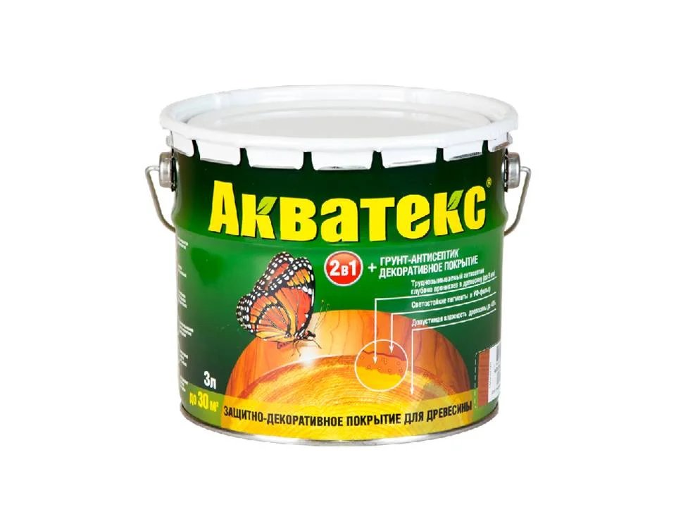 Основа алкидная Акватекс 2 в 1 - палисандр 3л УФ-защита, влажн. древесина 40%