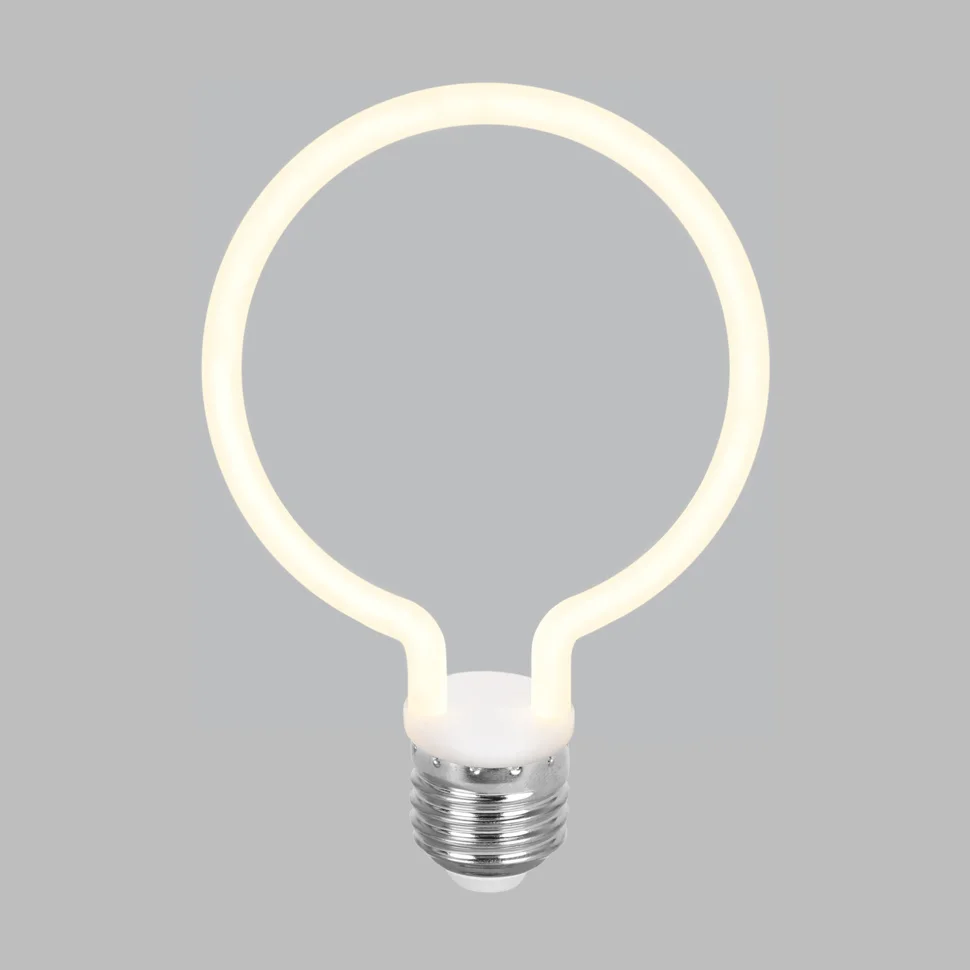 Лампа светодиодная 4W E27 2700K Decor filament round белый матовый BL156*