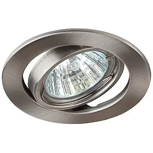 Светильник точечный ЭРА ST2A SN штампованный поворотный MR16, 12V/220V, 50W сатин никель