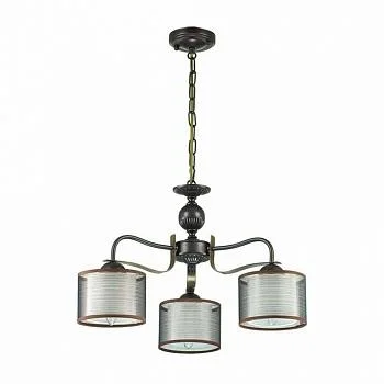 Люстра потолочная LILIVANT кофейный/абажур, 3487/3 LN18 040, Е14 3*40W 220V