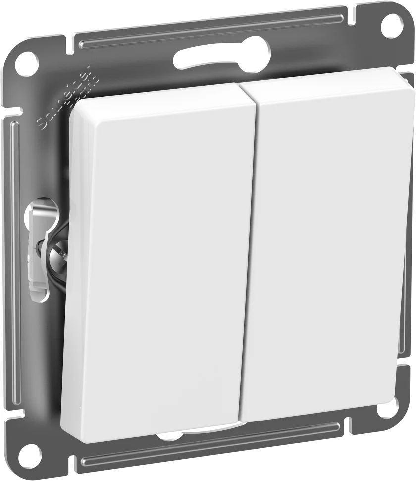 Механизм выключателя 2-кл. СП Aqua IP44 (сх. 5) 10AX белый. Systeme Electric ATN440151