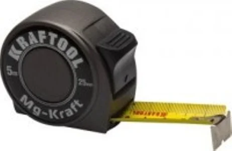 Рулетка 5м*19мм KRAFTOOL "PRO" MG-Kraft, особопроч корпус, Mg сплав, нейлон покрытие, суперкомпакт размер