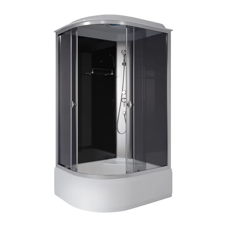 Кабина душевая NIAGARA Eco 1000х800х2150, высокий поддон (40 см), стекло ЧЕРНОЕ, арт.E100/80/40R/TN