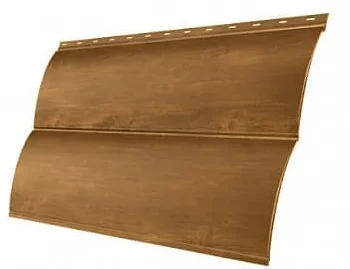 М/сайдинг Блок-Хаус NEW (GL) Print Nutwood (Орех) толщина 0,45мм, размер 0,361*3 м.п.
