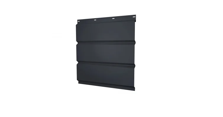 Софит металлический без перфорации RAL 7024 (мокрый асфальт), 0.5мм Grandline, 0.357*3м