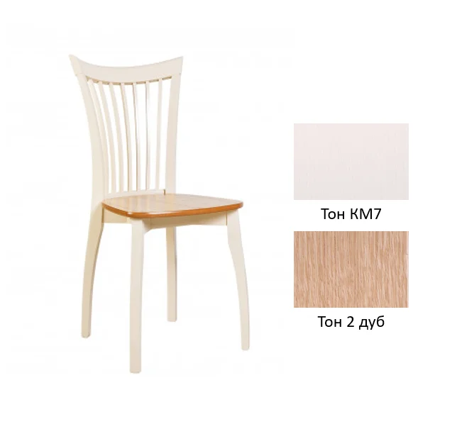 Стул "Тема" жесткое сиденье 940х420х510 тон Каркас - тон КМ7, Сиденье - тон 2 дуб