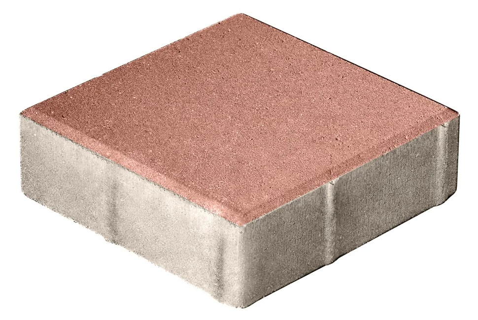 Плитка тротуарная Квадрат красный 400*400*80 мм (0,16 кв.м.) СИЯН