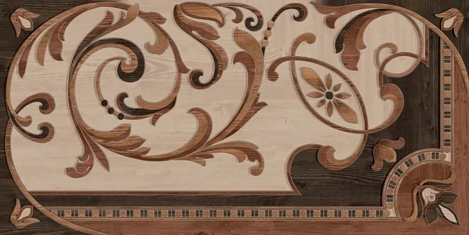 Керамогранит KERAMA MARAZZI Гранд Вуд декорированный левый обрезной 80х160х11 арт.DD570700R