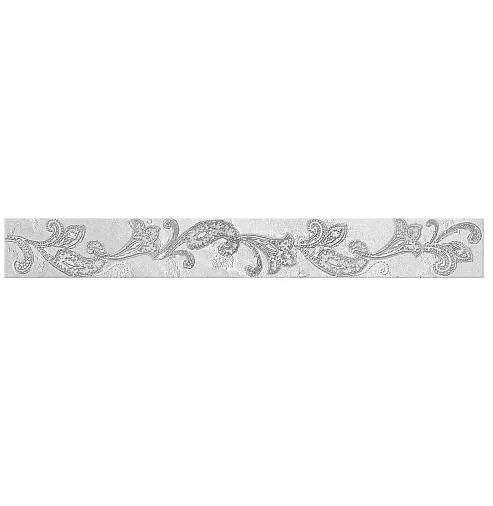 Плитка Azori Sfumato Grey бордюр Paisley (завитки) 50,5х6,2
