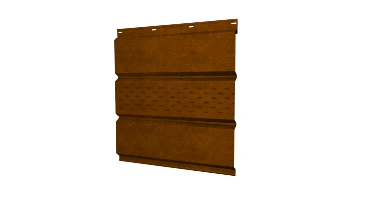 Софит металлический перфорация по центру Print Golden Wood (Золотой Дуб), 0.45мм Grandline, 0.357*3м