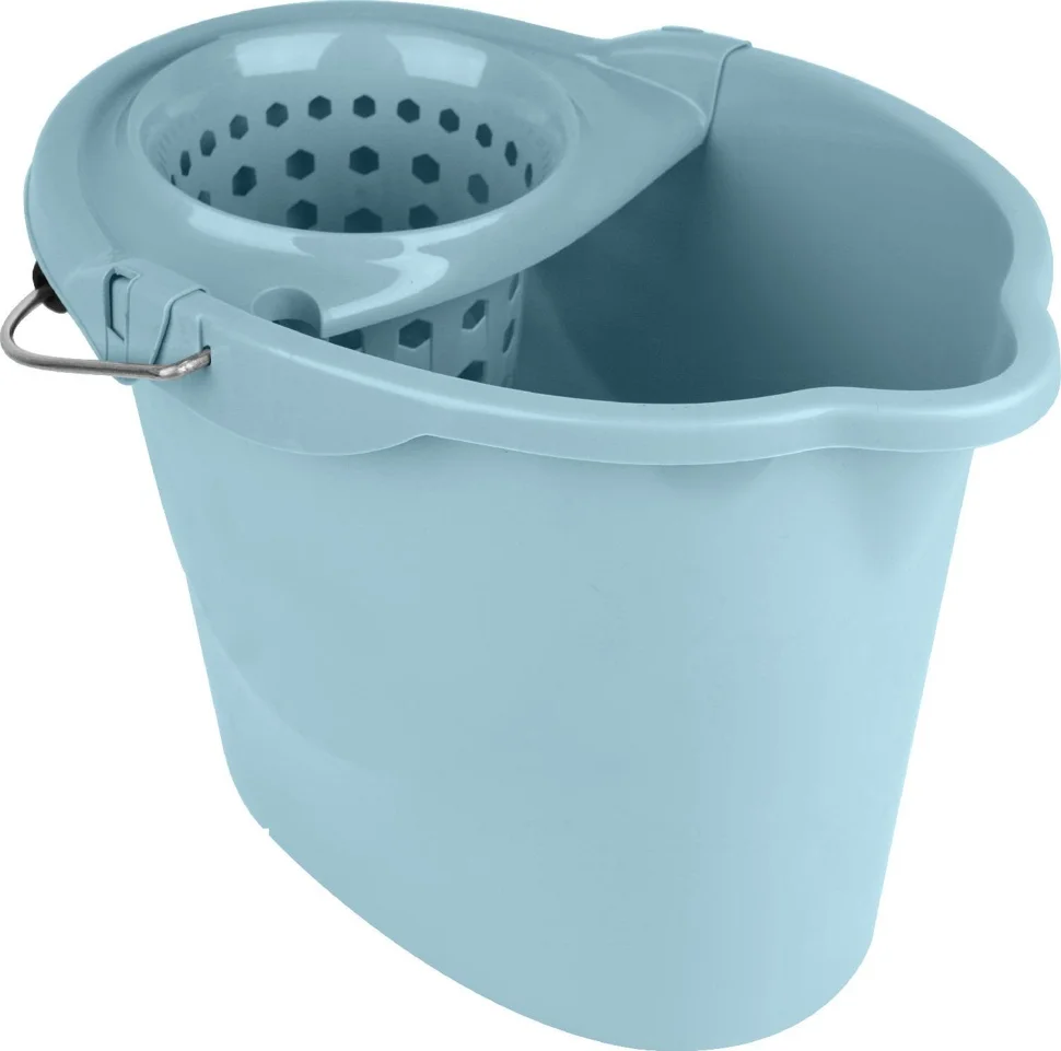 Ведро МОП Vogue с отжимом 12л небесный Ведро МОП Vogue с отжимом 12л небесный