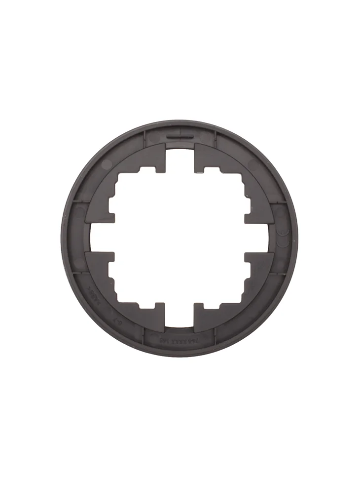 Рамка одноместная горизонтальная Lezard OSEN акриловая черная матовая круглая