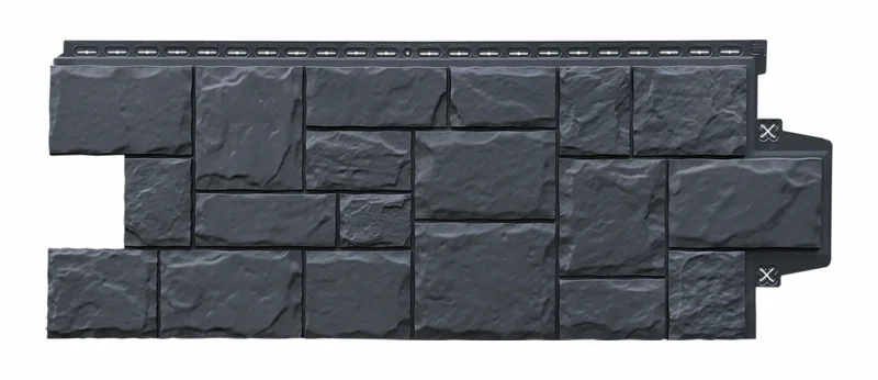Панель цокольная Grandline Крупный камень Classic, графит 982*0,383 м (S=0.376м2)