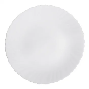 Тарелка MILLIMI подстановочная 818-446 24см Бьянко, опаловое стекло*