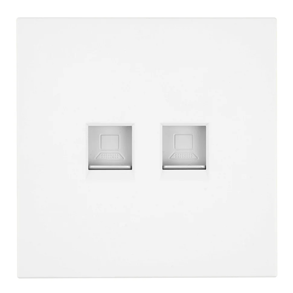 Розетка компьютерная 2-местная (механизм) СП STEKKER Мия, RJ-45, RST00-3111-01, белая магнолия Розетка компьютерная 2-местная (механизм) СП STEKKER Мия, RJ-45, RST00-3111-01, белая магнолия