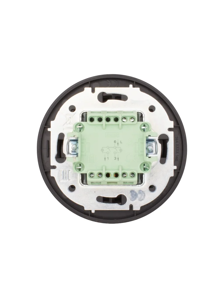 Рамка одноместная горизонтальная Lezard OSEN акриловая черная круглая Рамка одноместная горизонтальная Lezard OSEN акриловая черная круглая