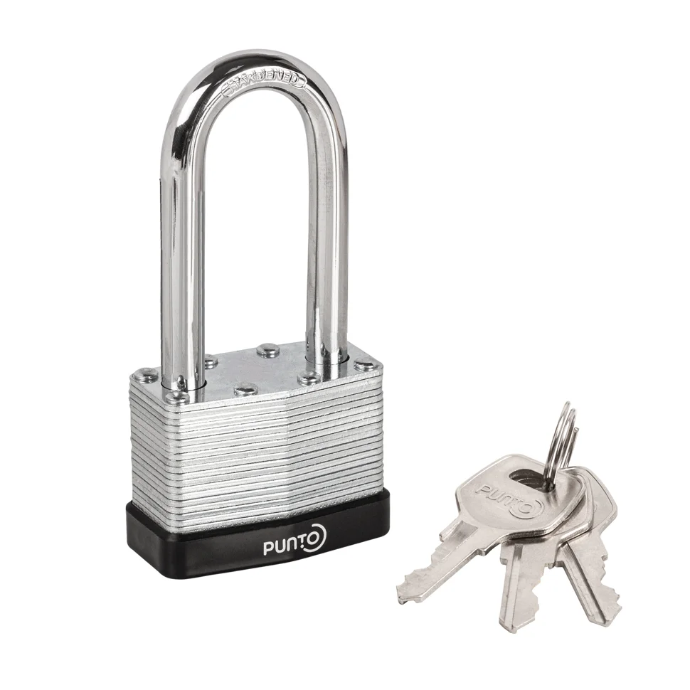 Замок навесной PUNTO PK-6550L 3 key англ. длиная дужка