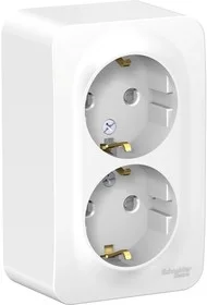 Розетка 2-м ОП Blanca 16А IP20 250В с заземл. защ. шторки с изолир. пластиной бел. SE BLNRA011211 Розетка 2-м ОП Blanca 16А IP20 250В с заземл. защ. шторки с изолир. пластиной бел. SE BLNRA011211